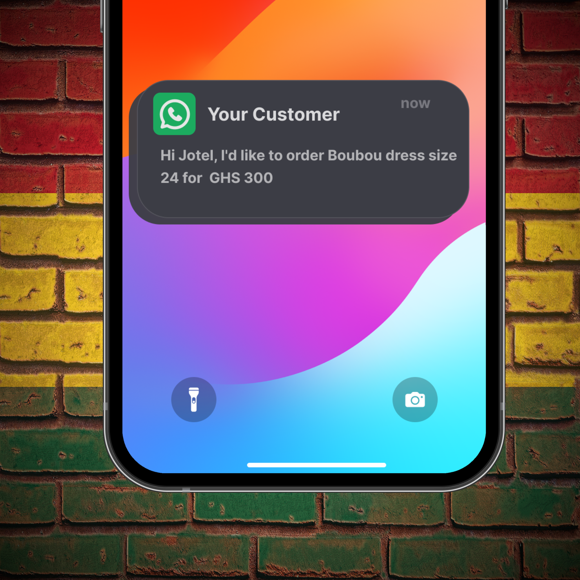 Storefront shared inside a group chat