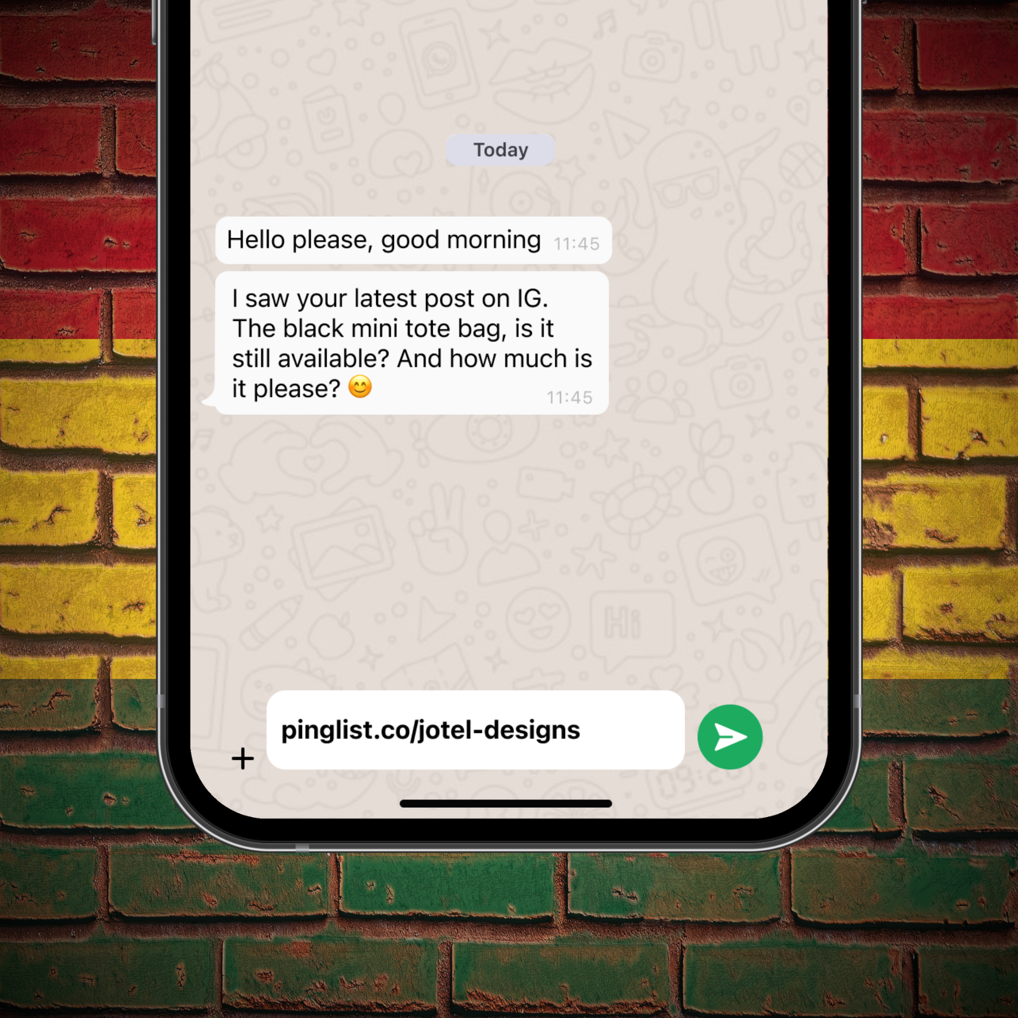Order conversation flowing into a storefront